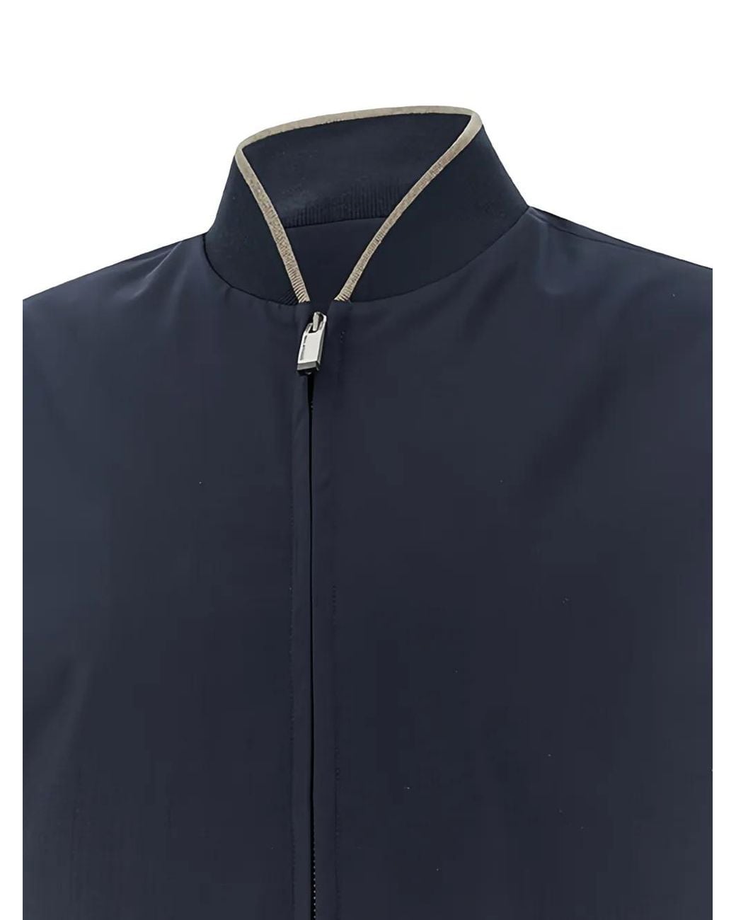 Paul & Shark Blue Zip Bomber Jacket for men