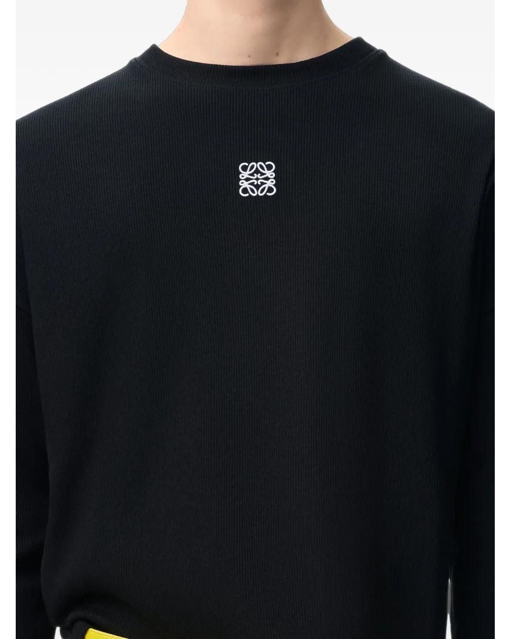 Loewe Black Anagram Cotton T-Shirt for men