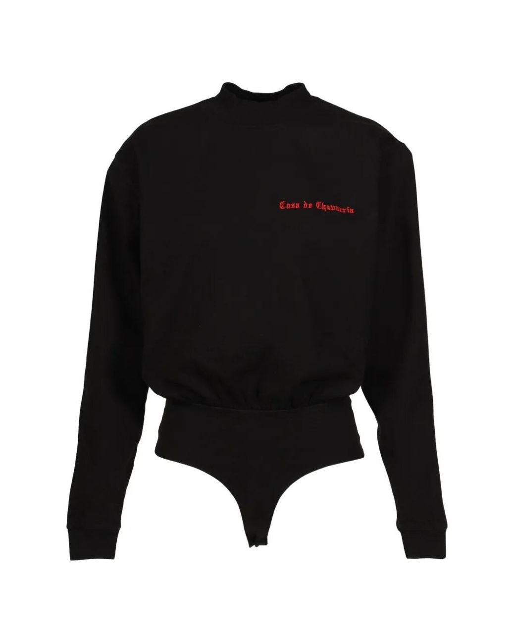 Willy Chavarria Black Casa De Chavarria Long-Sleeve Bodysuit