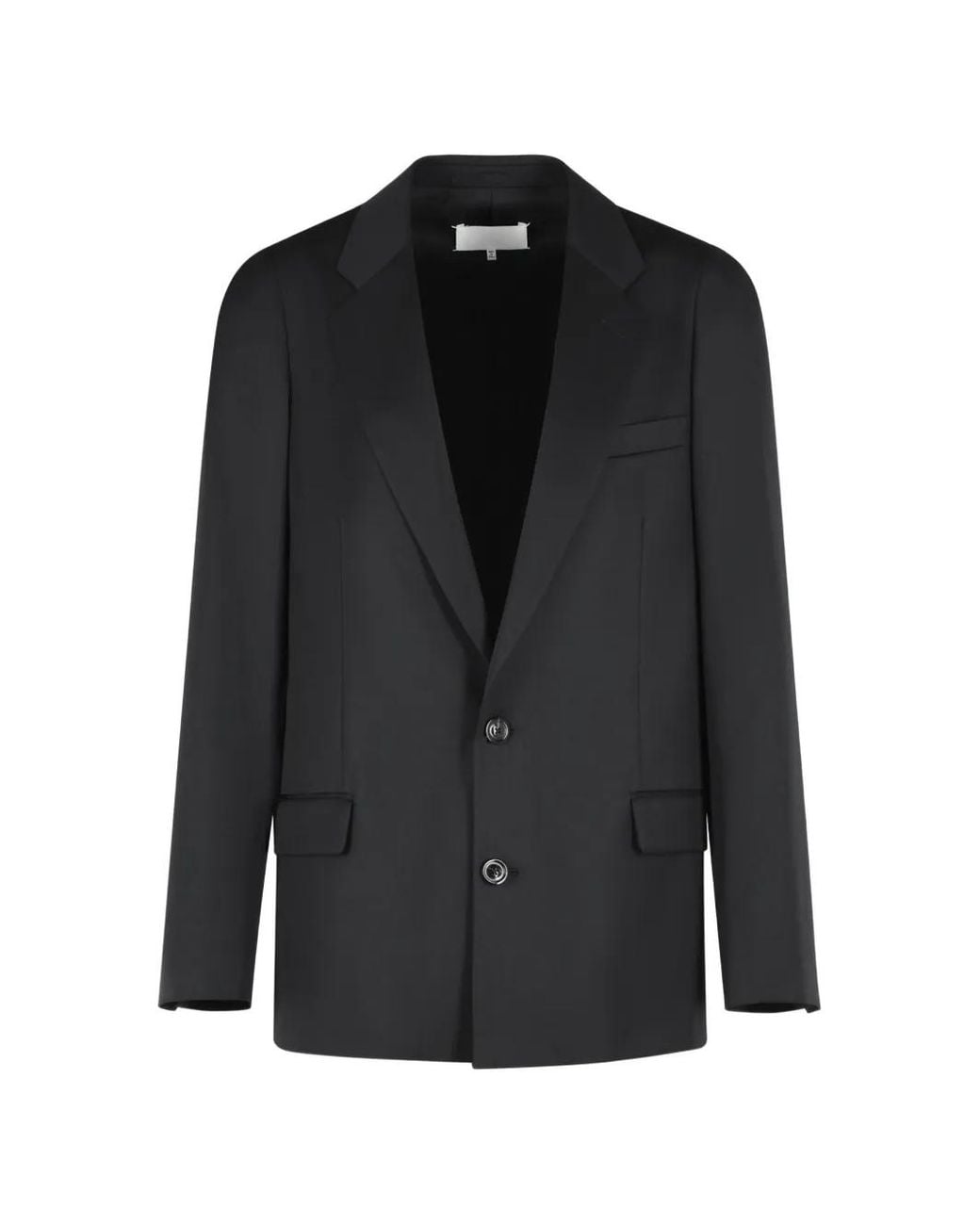 Maison Margiela Black Single-Breasted Virgin Wool Blazer
