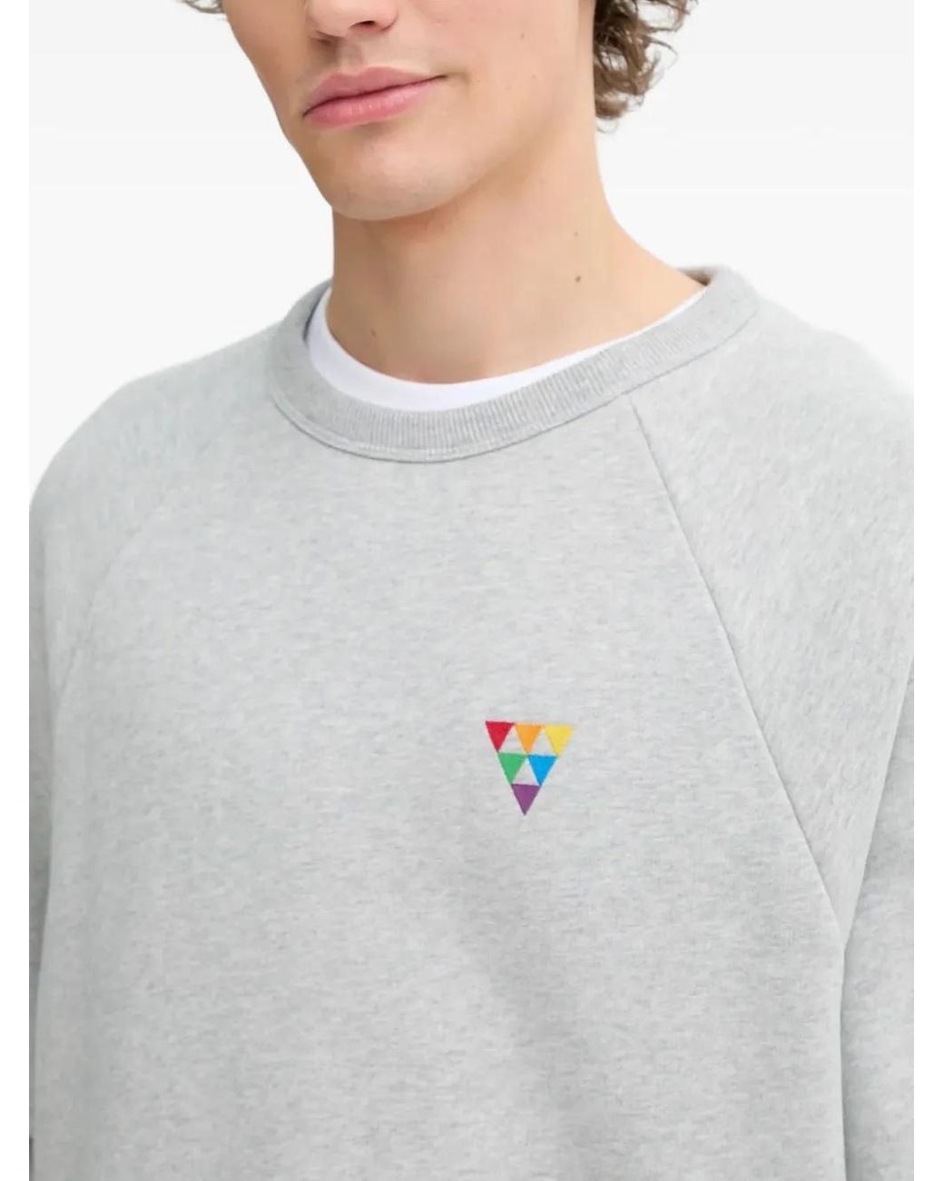 Levi's Gray Pride Triangle-Embroidered Sweatshirt for men