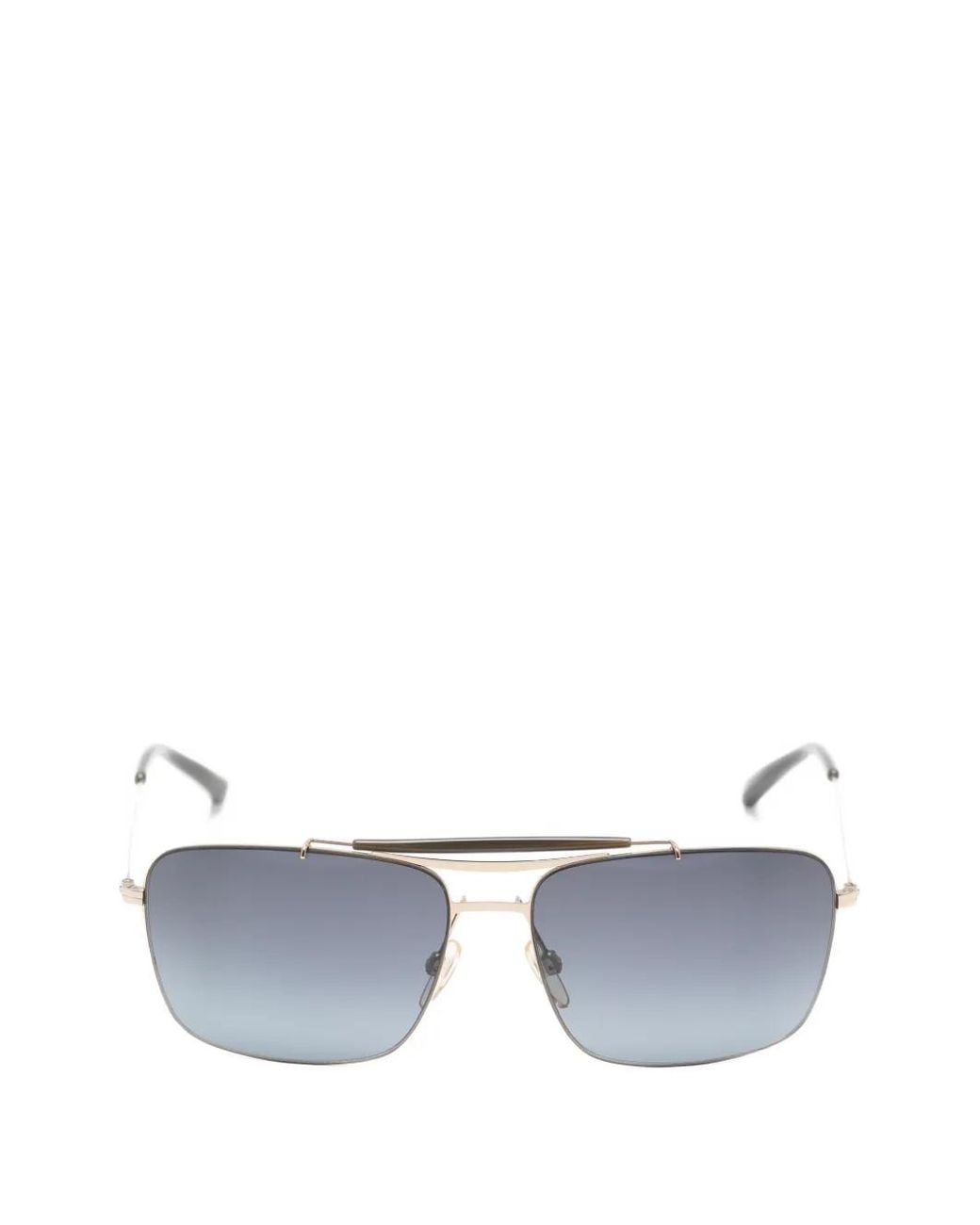 Tommy Hilfiger Blue Double-Bridge Rectangle-Frame Sunglasses for men