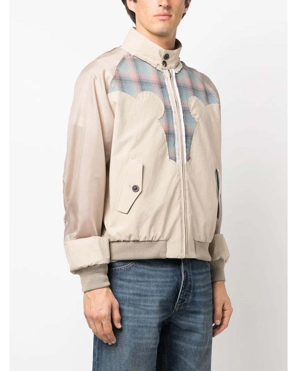 Maison Margiela Natural X Pendleton Yoke-Detail Bomber Jacket for men