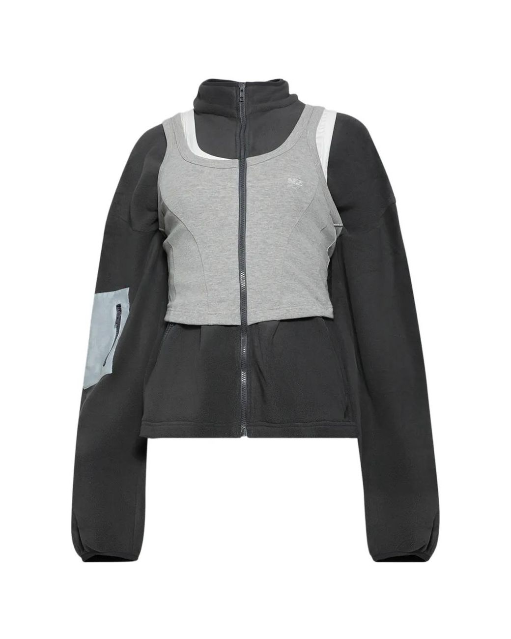 Natasha Zinko Black Layered-Panel Jacket