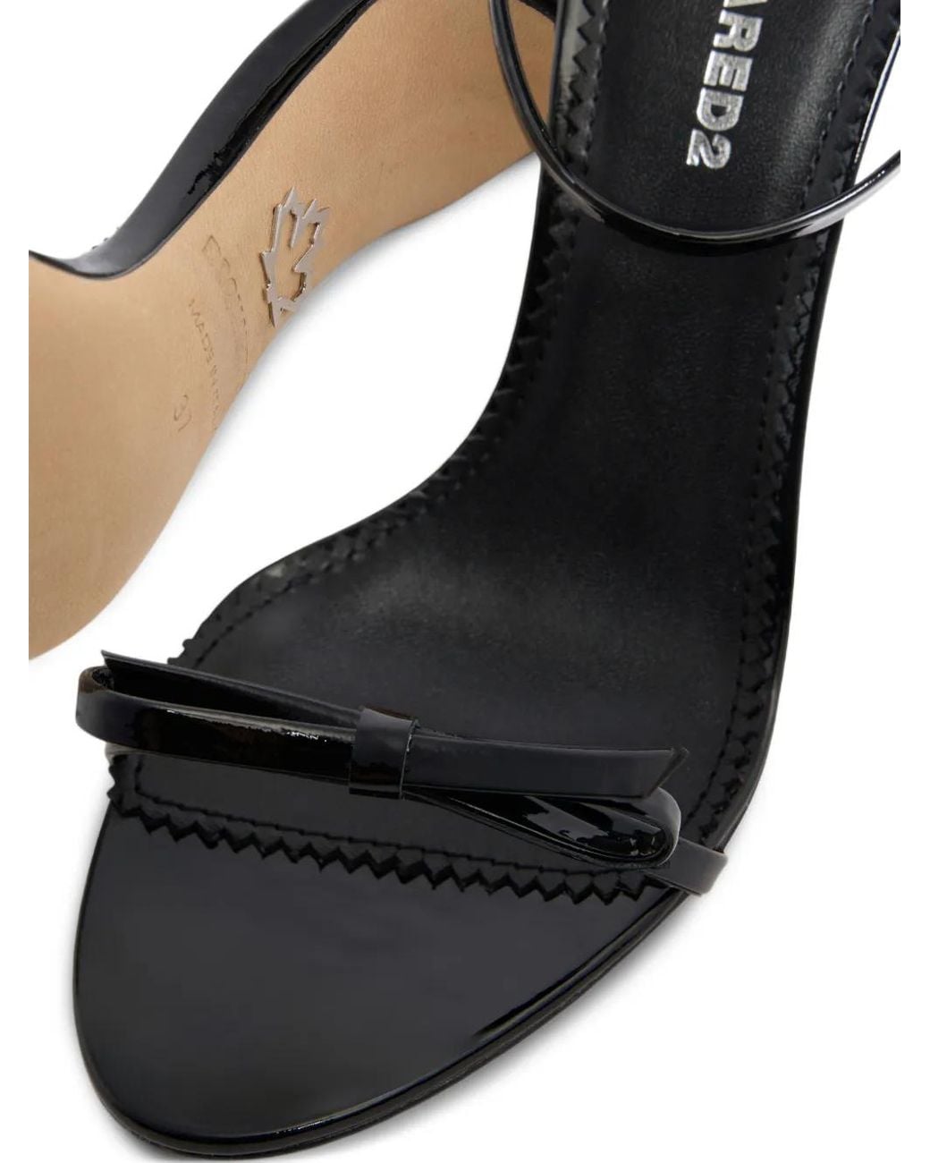 DSquared² Black Bow Heeled Sandals