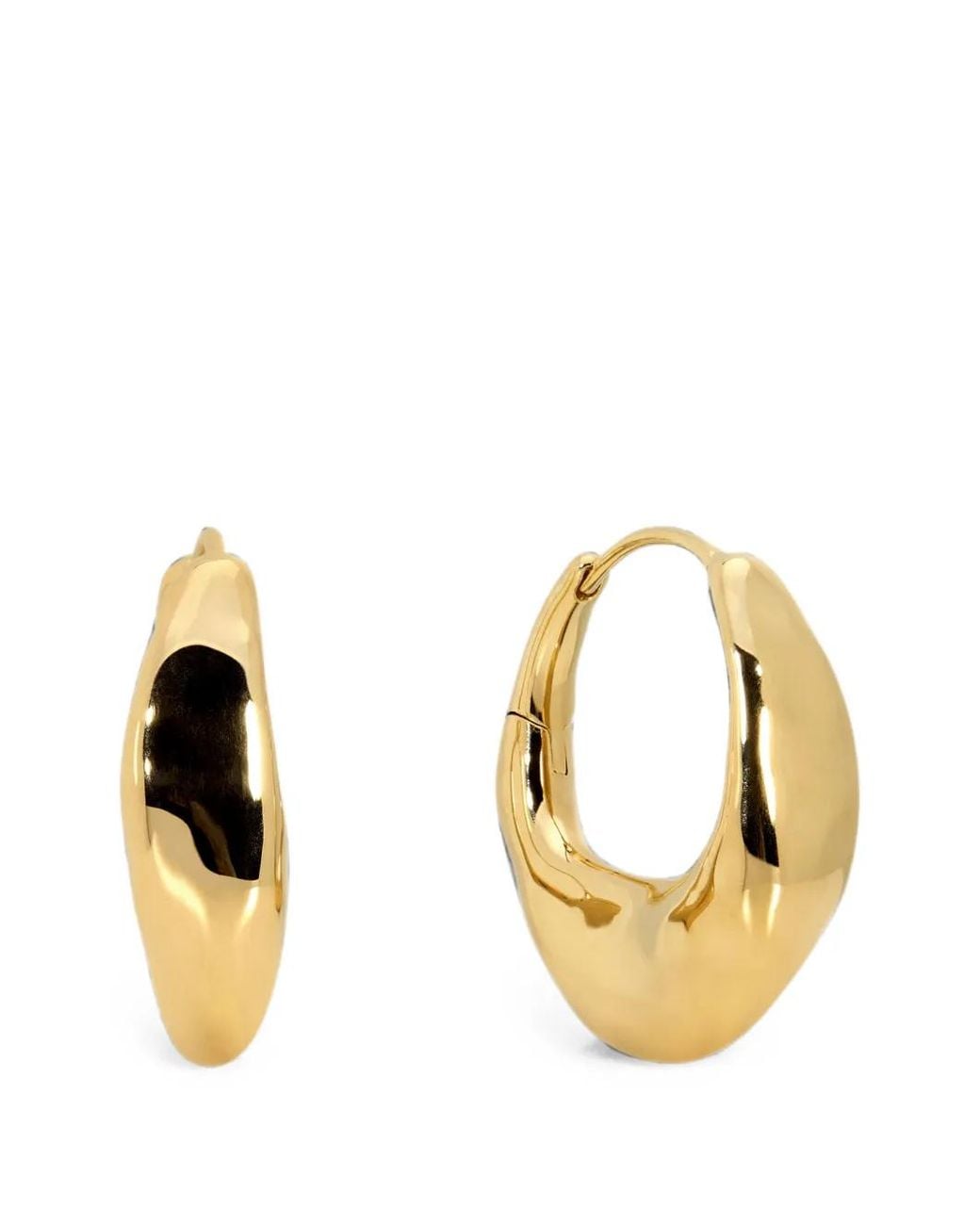 Monica Vinader Brown Boucles D'Oreilles Créoles Antica Format Moyen