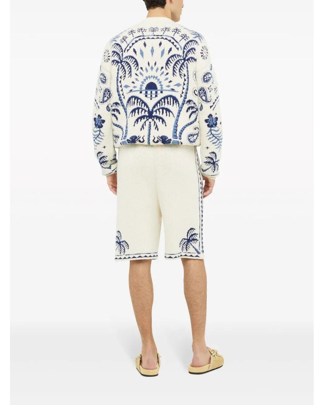 Alanui Natural Foulard Bermuda Shorts for men