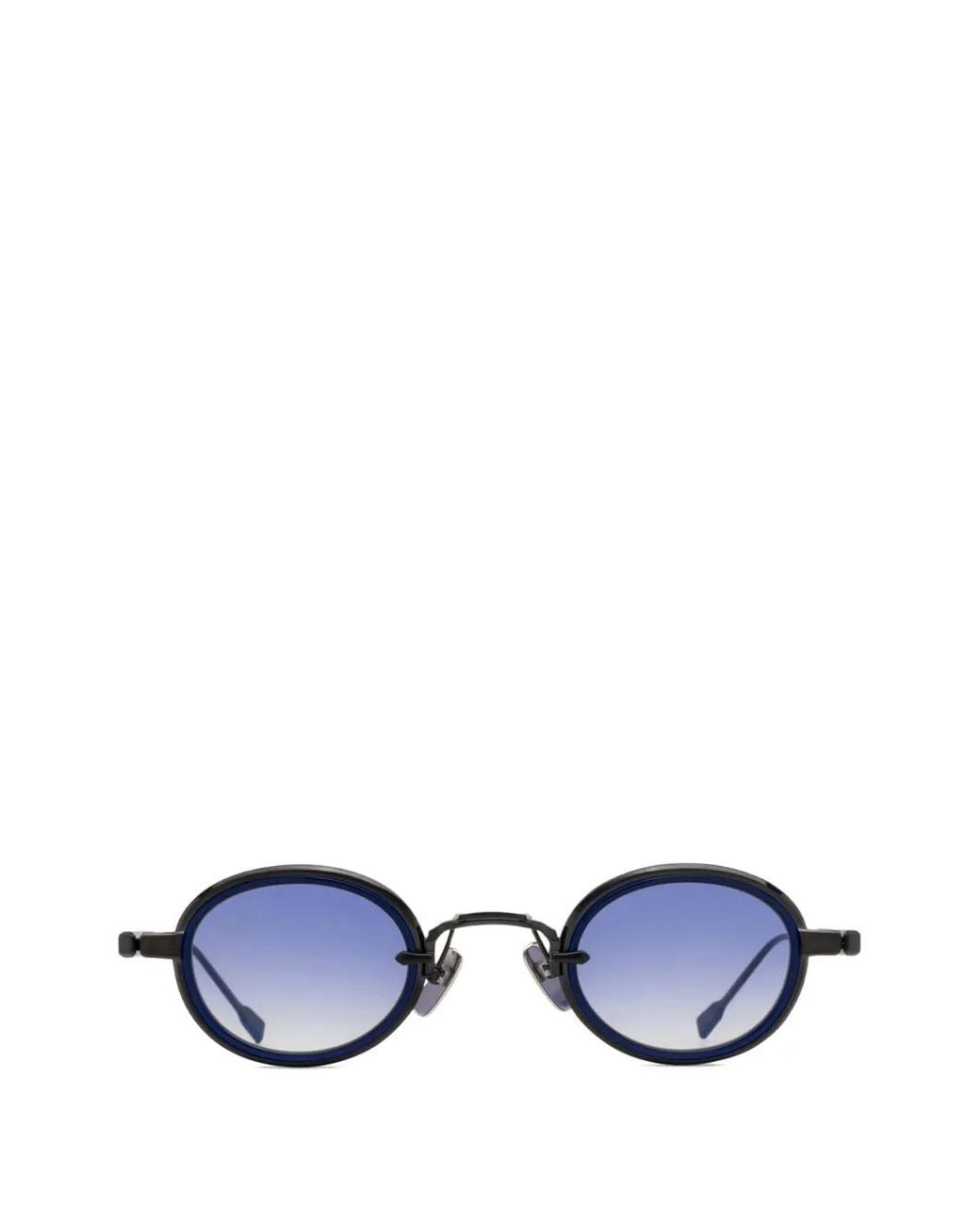 Sato Eyewear Blue Algedi-T Round-Frame Sunglasses