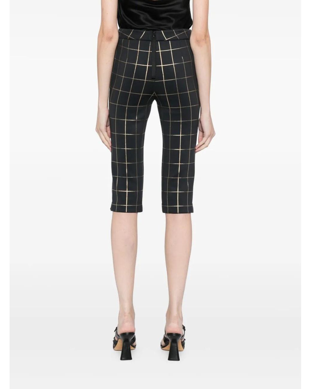 Cynthia Rowley Gray Checked Capris Shorts