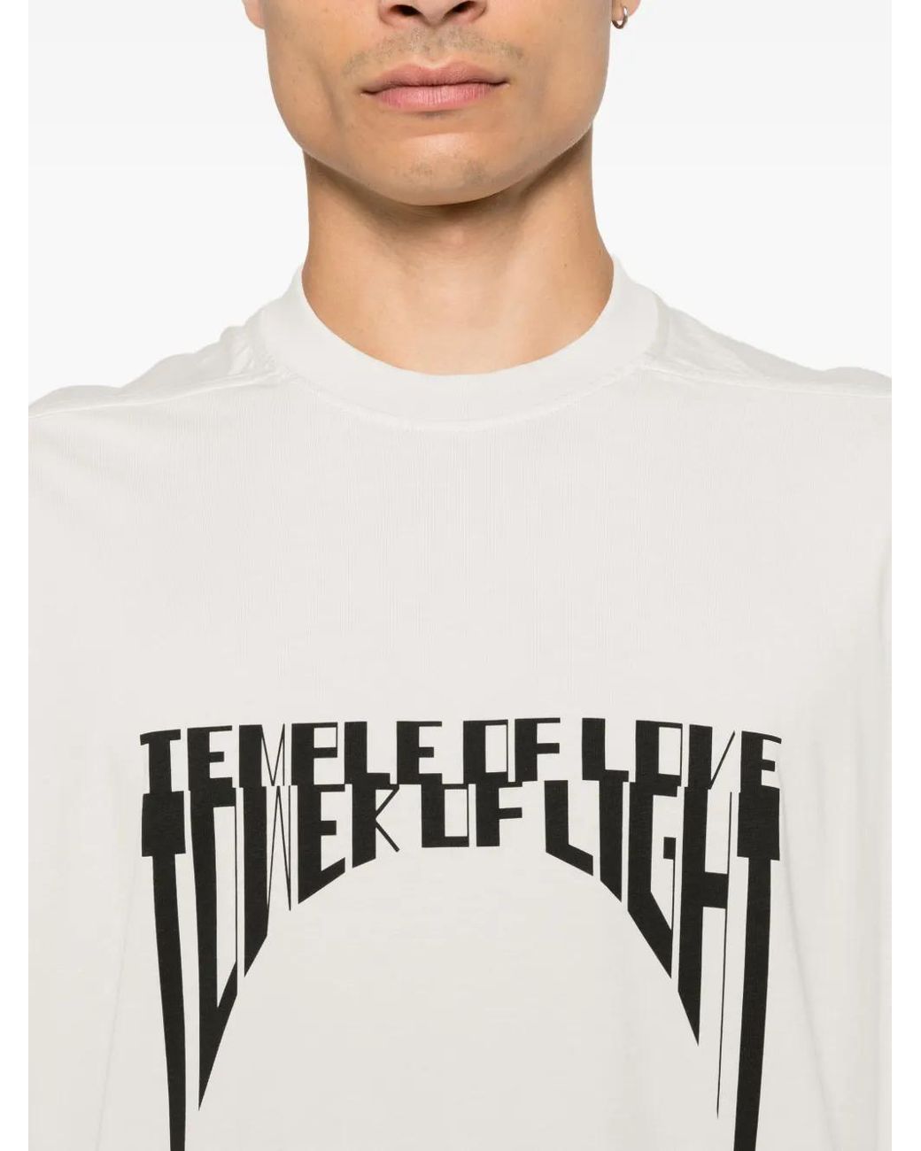 Rick Owens White Graphic-Print Sleeveless T-Shirt for men