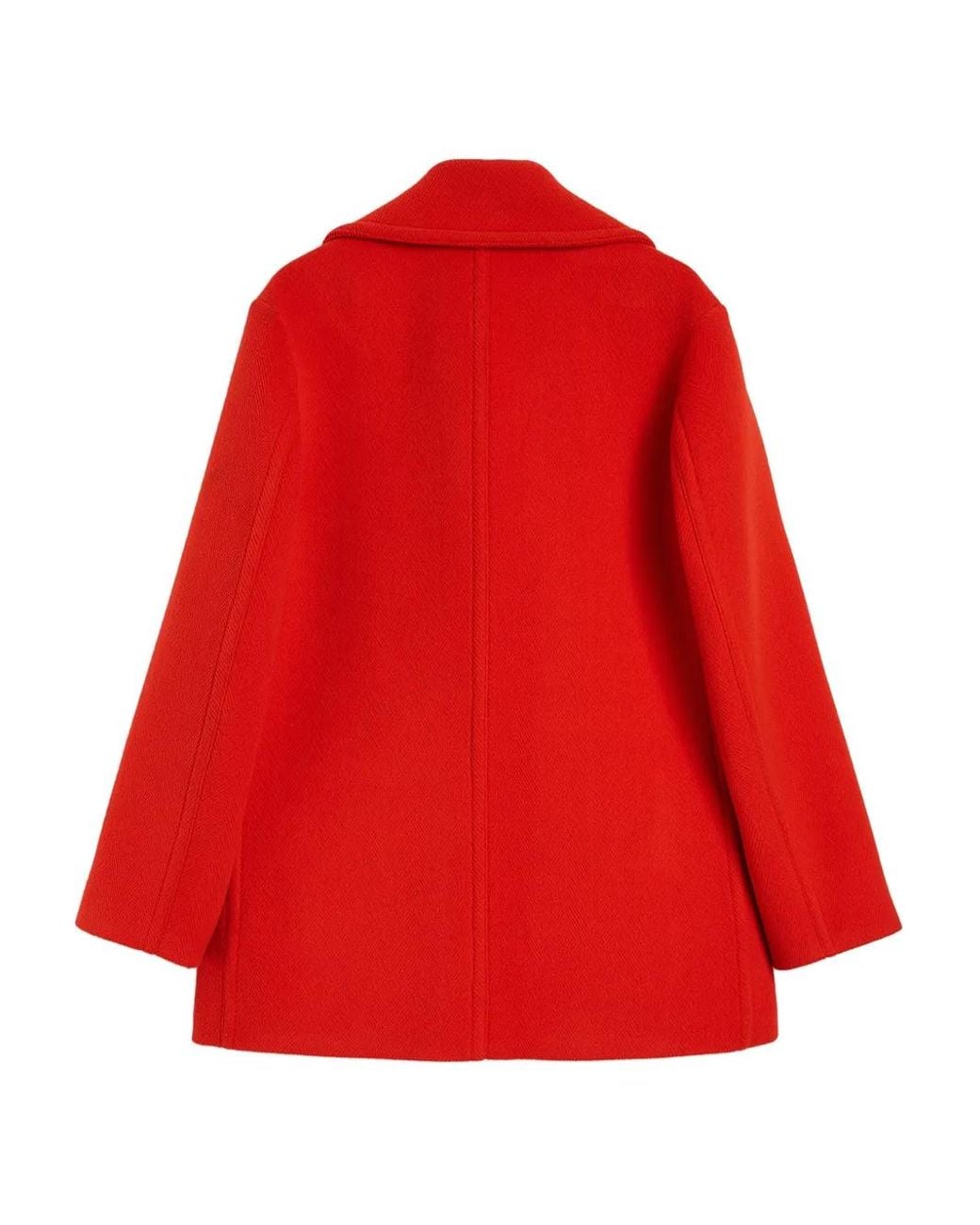 Jil Sander Red Wool Coat