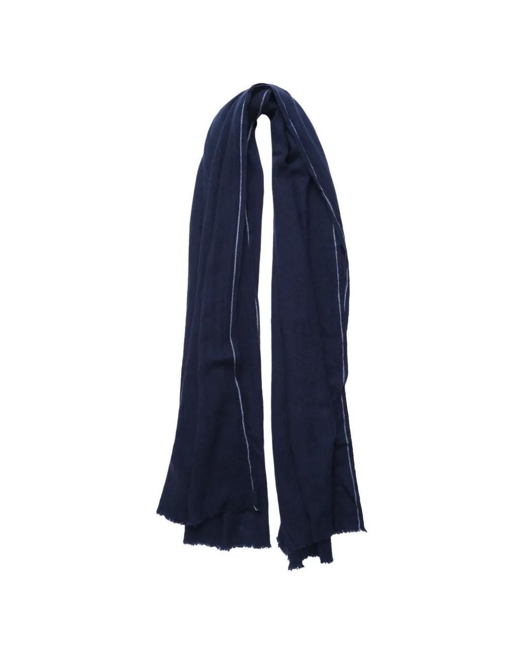 Comme des Garçons Blue X William Welstead Herringbone Frayed Scarf