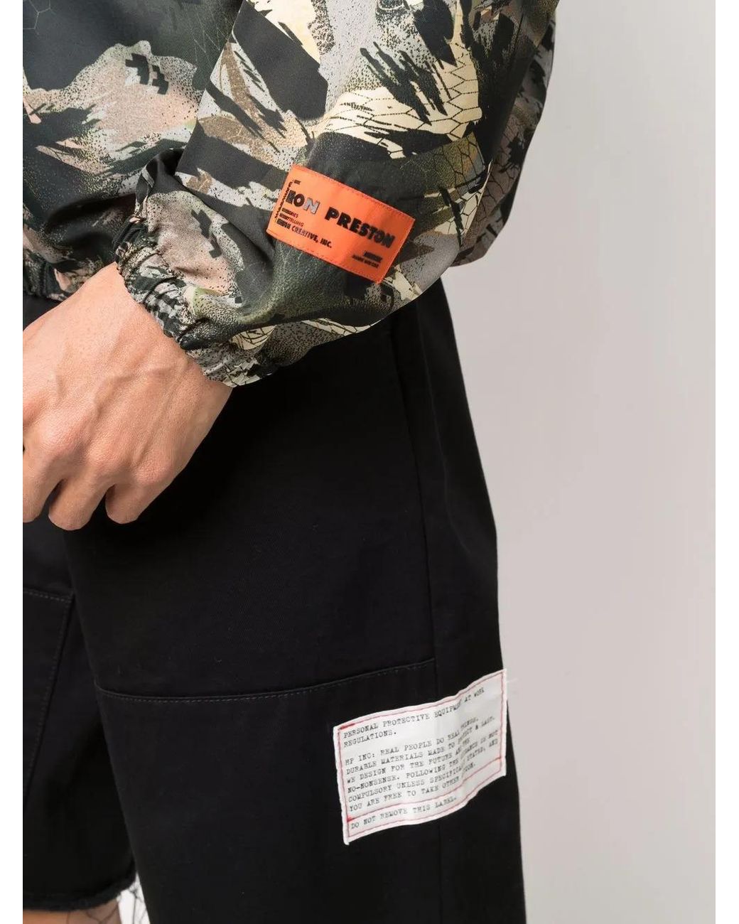 Heron Preston Gray Coats Green for men