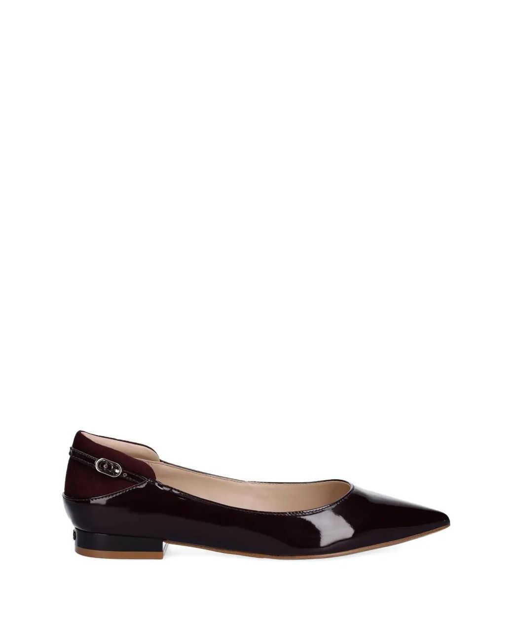 Liu Jo White Buckle-Detail Point Flat Pumps