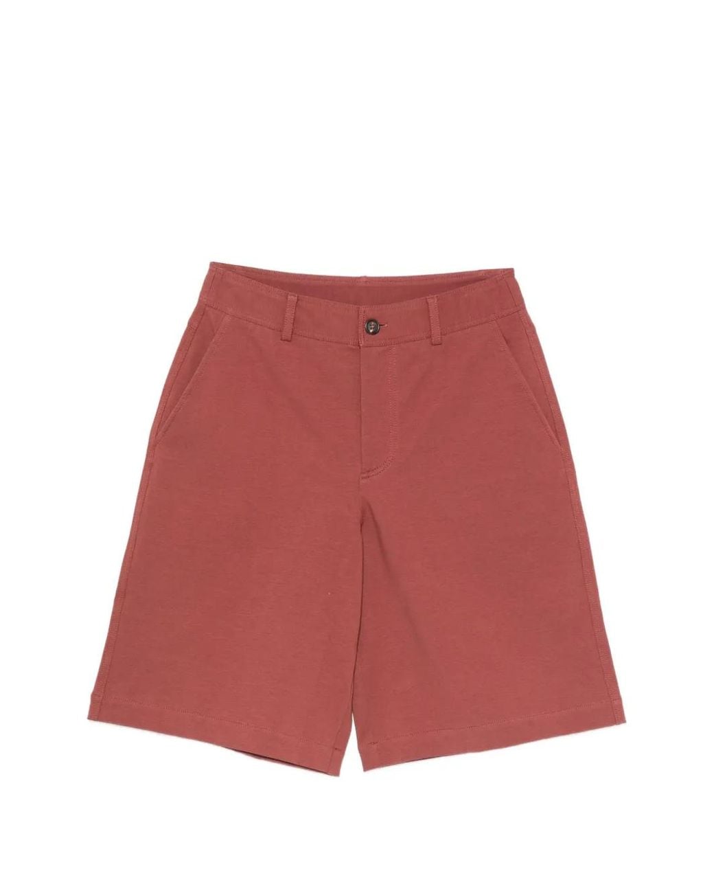 Brunello Cucinelli Red Straight-Leg Shorts