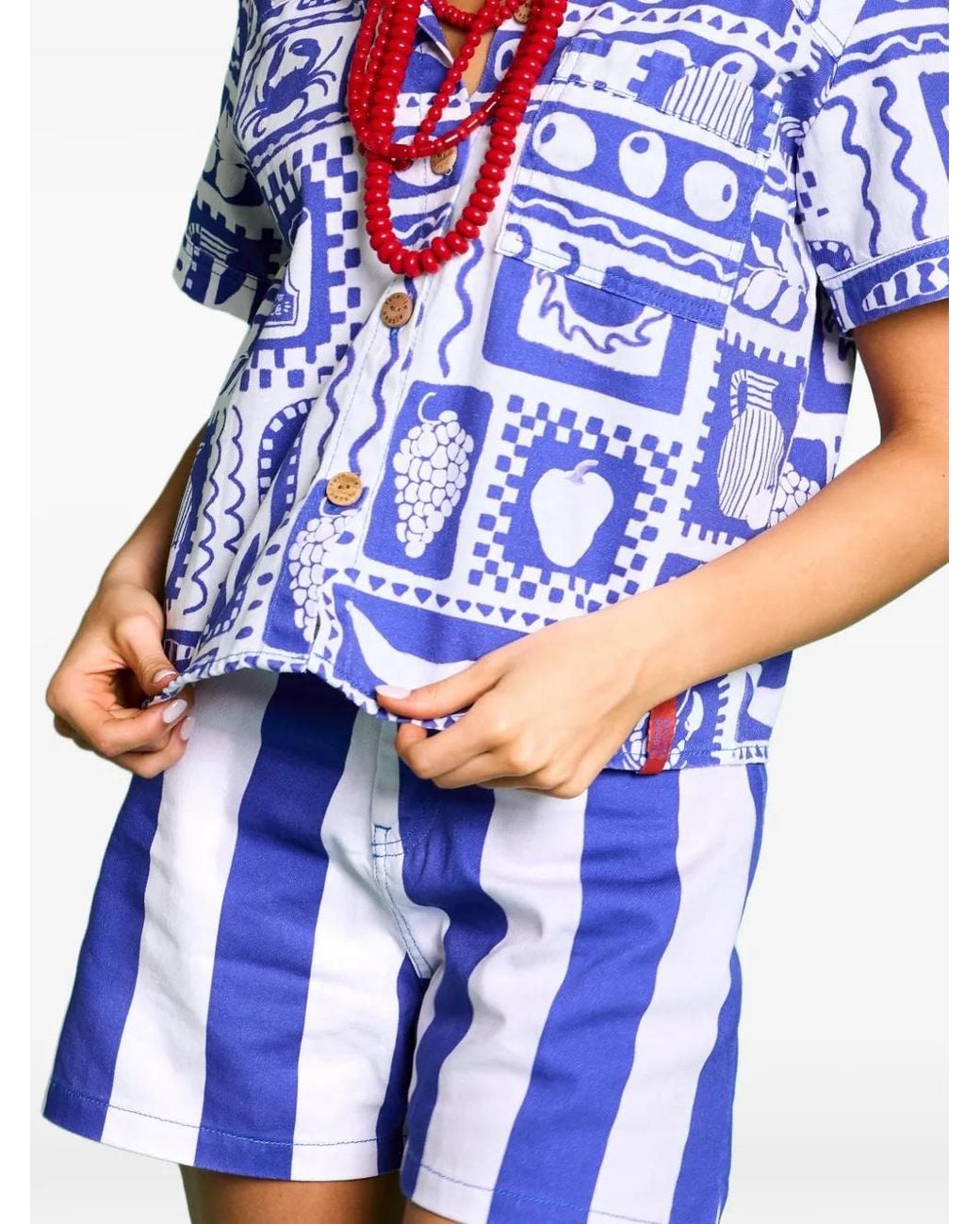 Favorite People Blue Positano Shorts