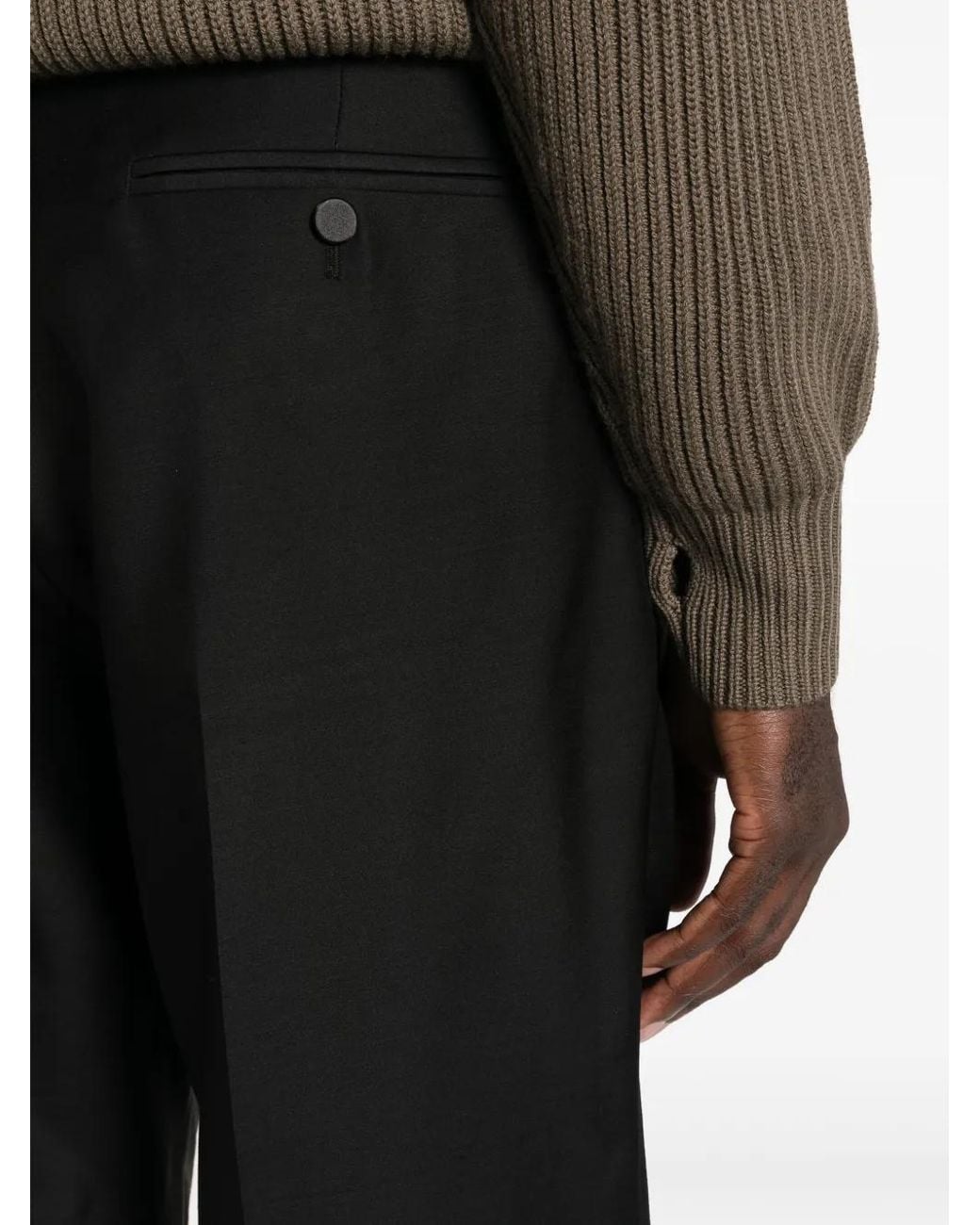 DSquared² Black One Pleat Pilot Pants for men