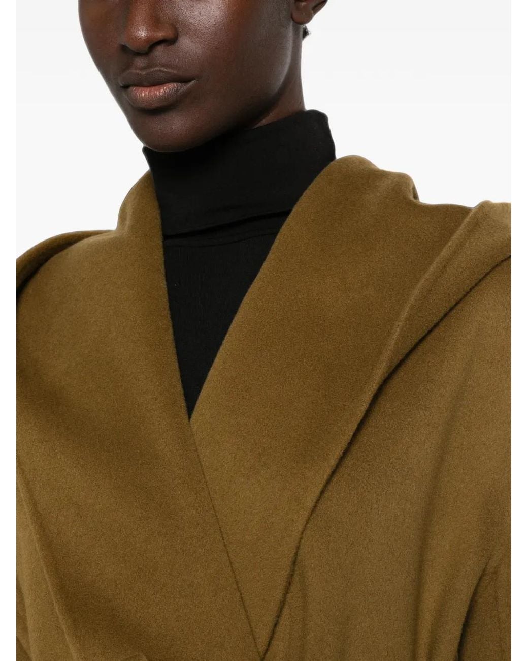 Altuzarra Green Hooded Belted Coat