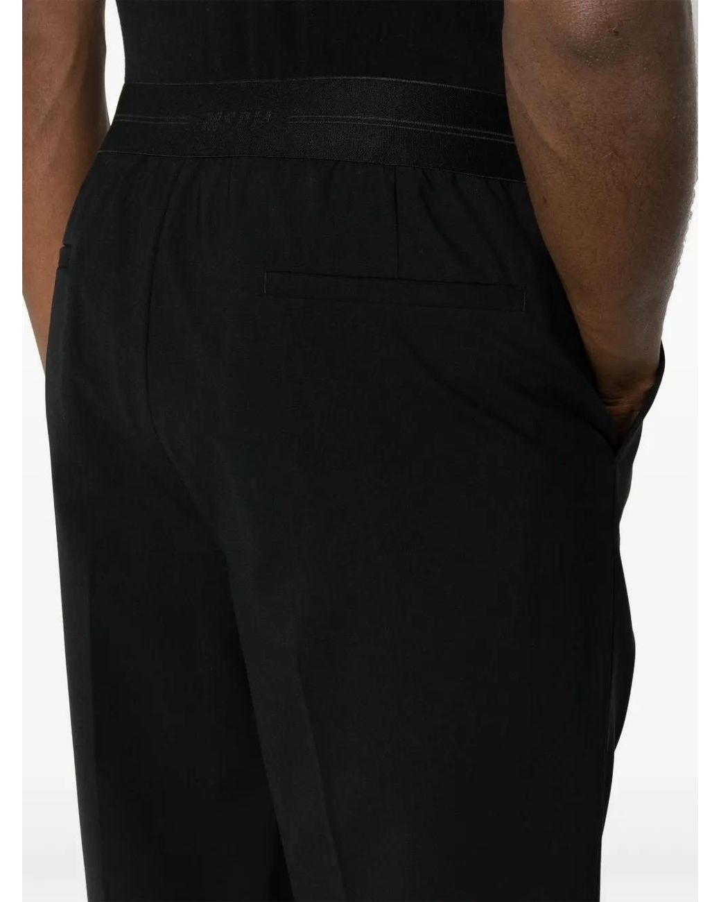 MSGM Black Trousers for men