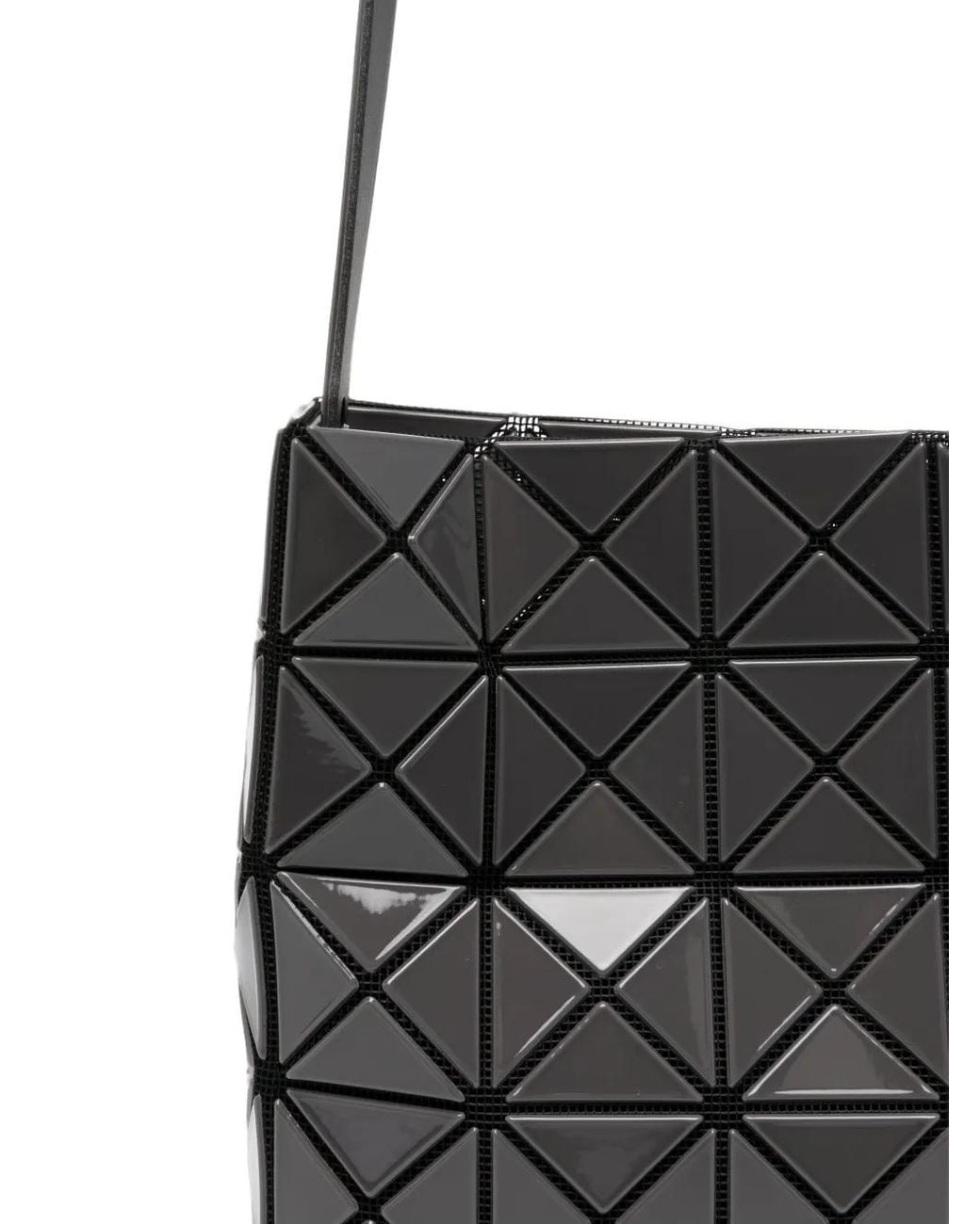 Issey Miyake White Lucent Geometric-Pattern Crossbody Bag
