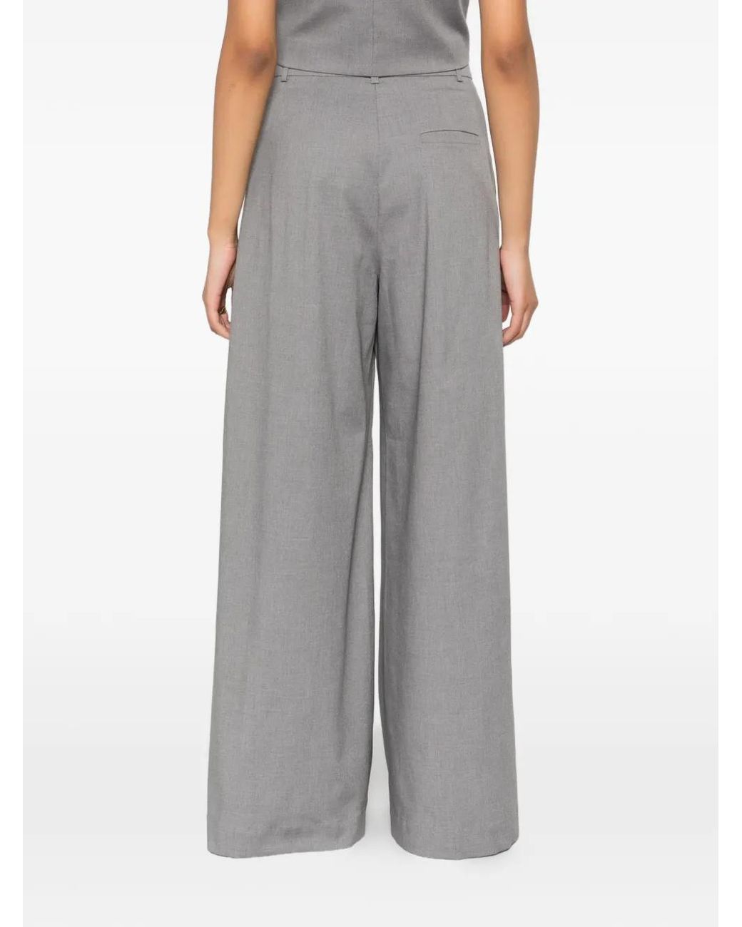 A.M.G Gray Pleated Trousers