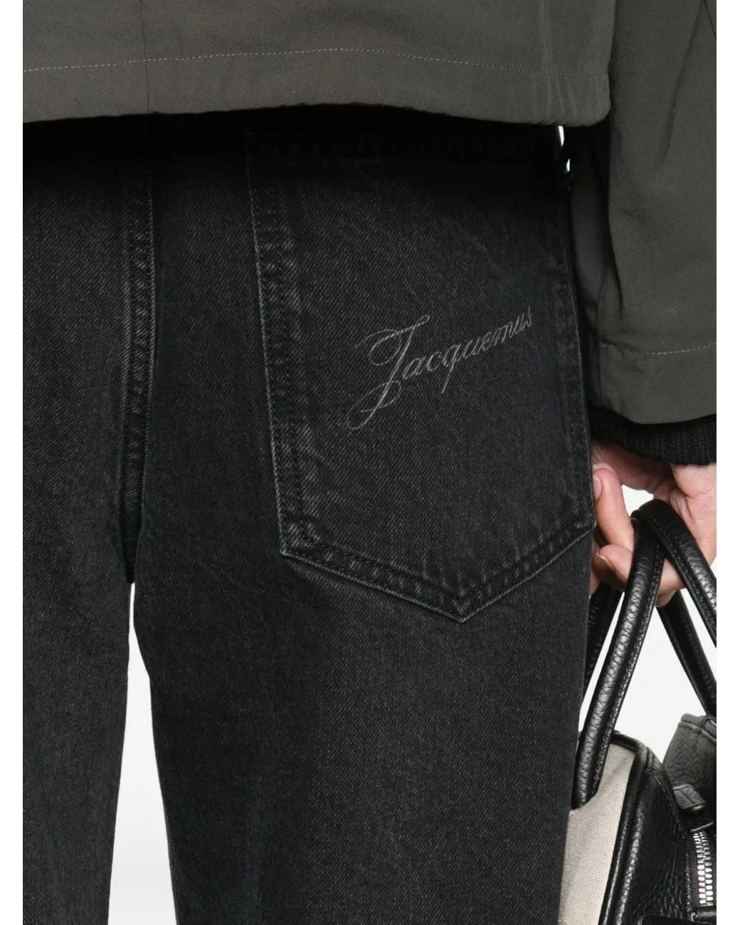 Jacquemus Black High-Waisted Wide-Leg Jeans