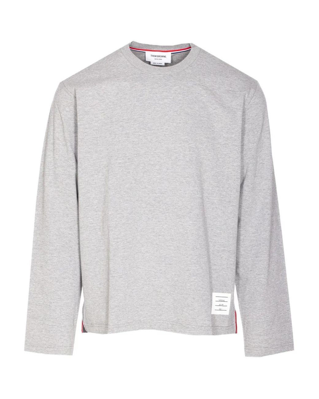 Thom Browne White Rwb Stripe Long-Sleeve T-Shirt for men