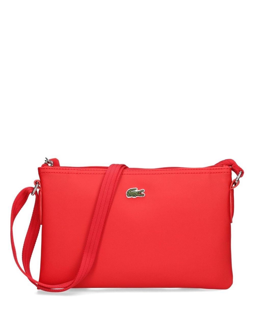 LACOSTE ダッフルバッグ レッド Tote bag with logo detail