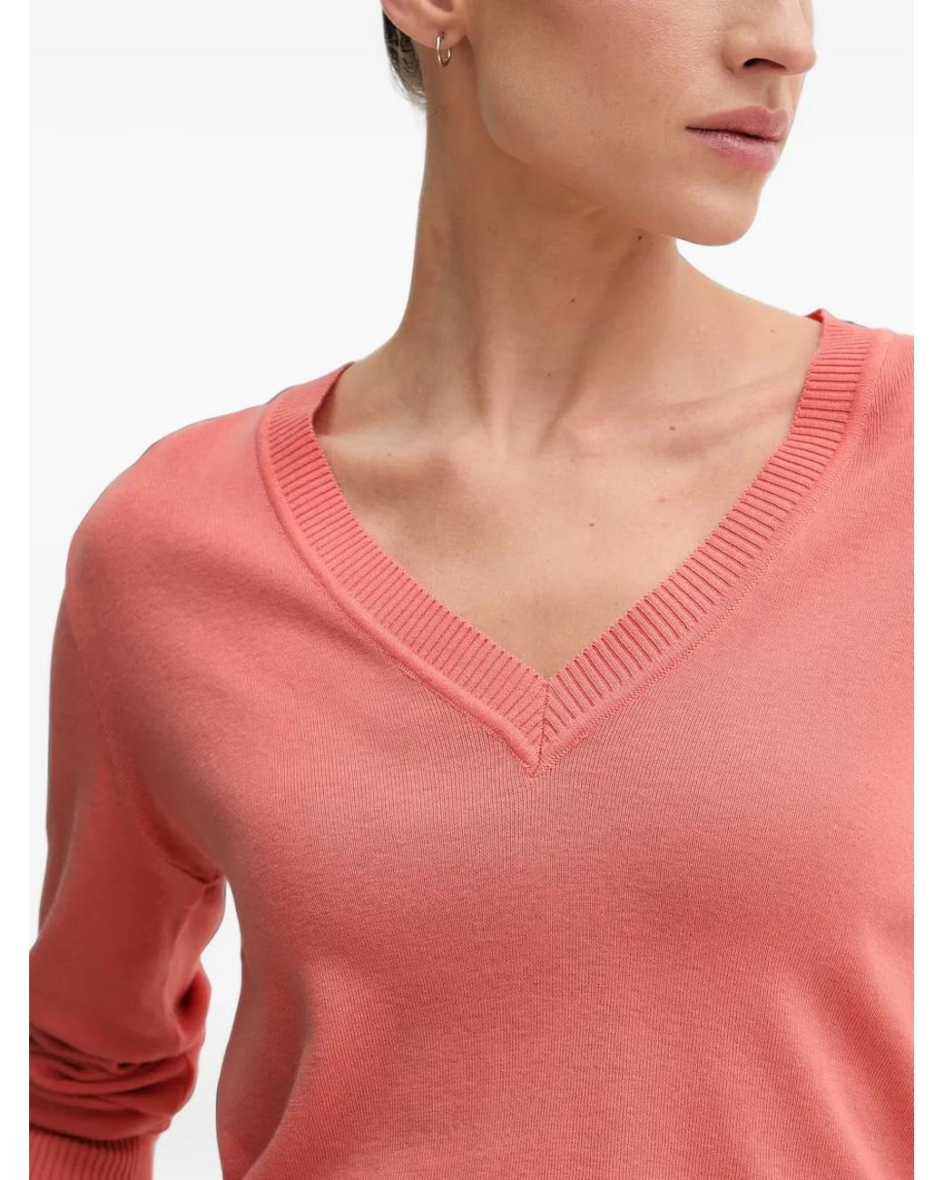 Benetton Red V-Neck Sweater