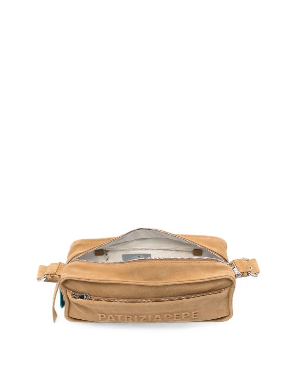 Patrizia Pepe White Debossed-Logo Cross Body Bag