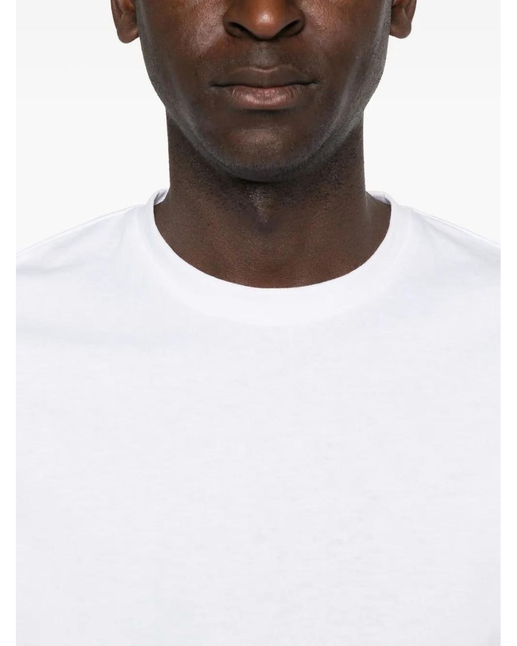 Saint Laurent White Crewneck T-Shirt for men