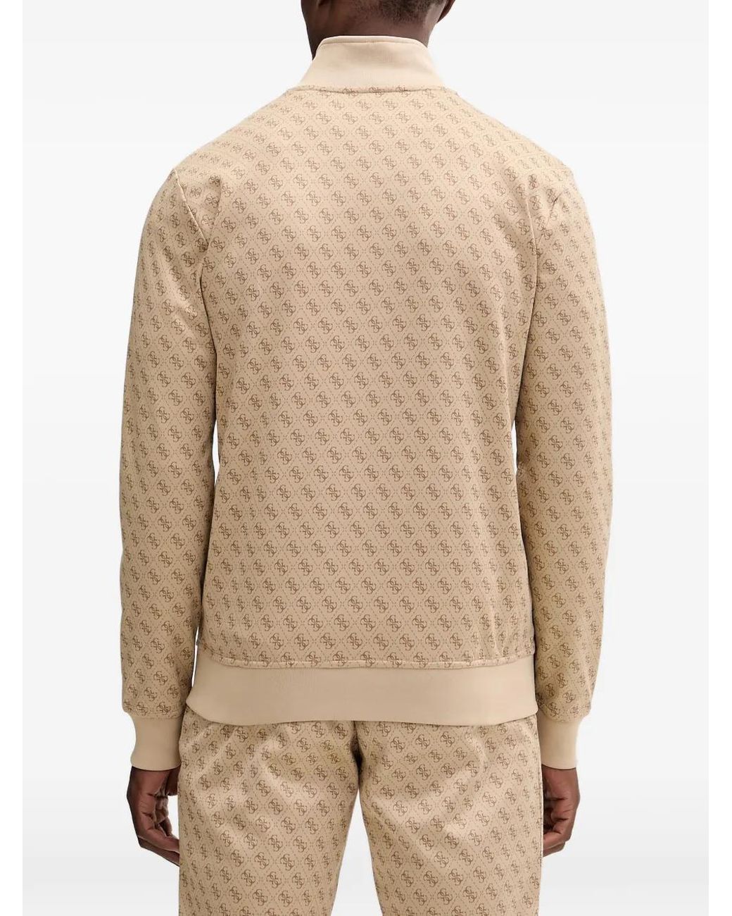 Guess Natural Cotton Blend Full-Zip Sweatshirt for men