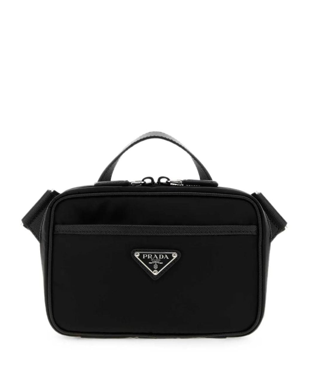 Prada Black Re-Nylon And Saffiano-Leather Shoulder Bag for men