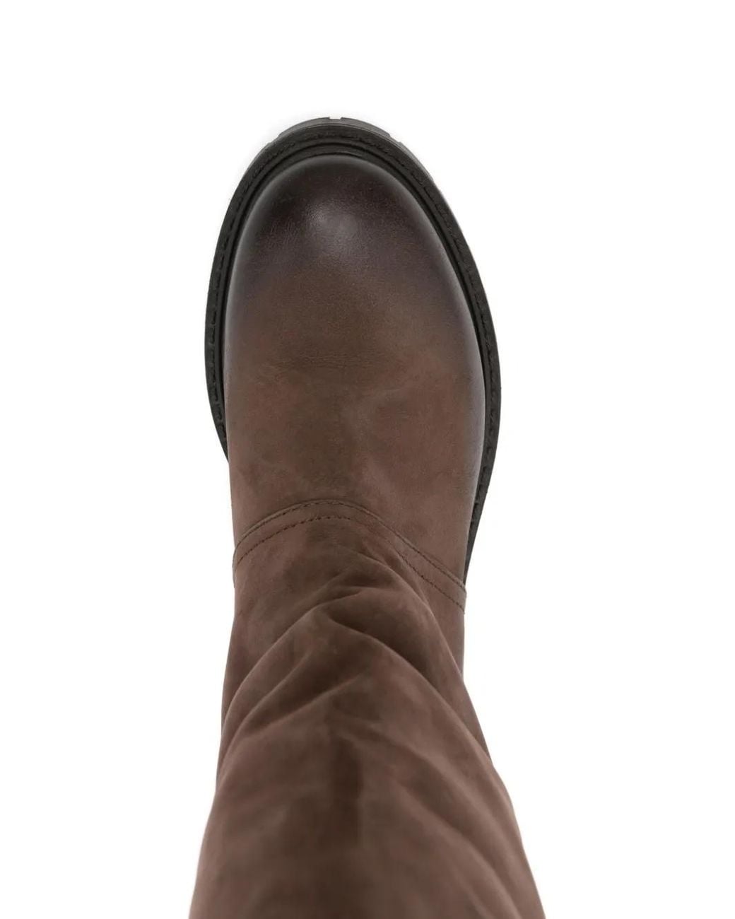 METISSE Brown Buckle-Details Boots