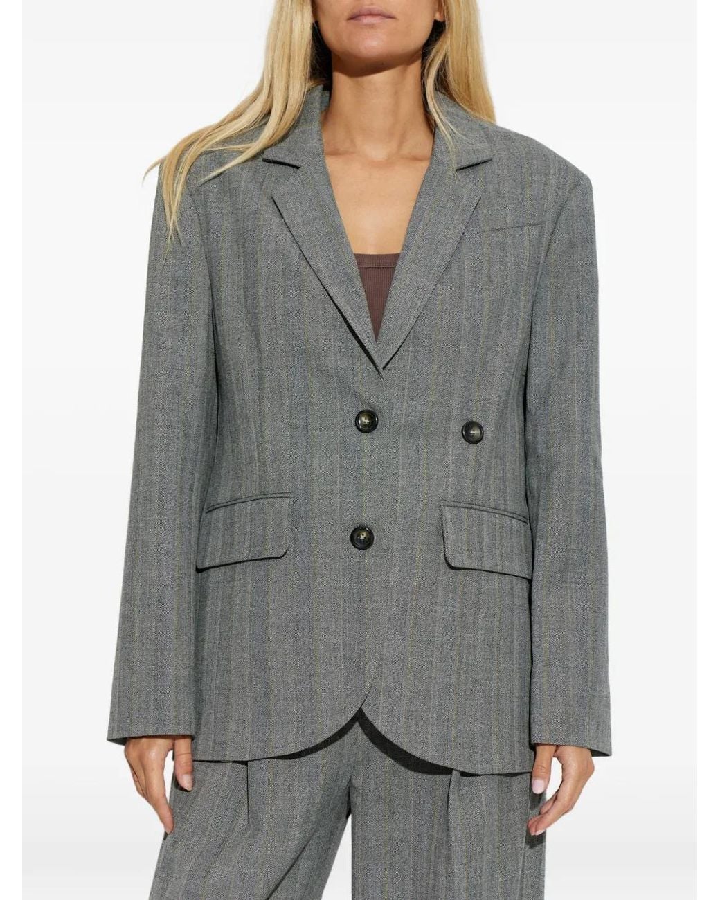 Baum und Pferdgarten Gray Bleone Pinstriped Blazer