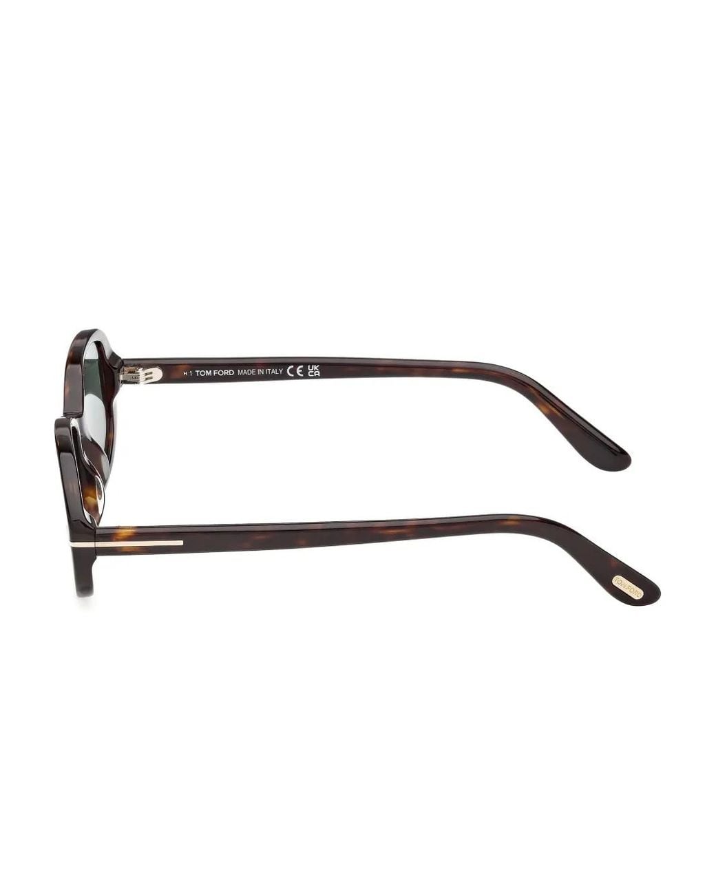 Tom Ford Brown Tortoiseshell-Effect Oval-Frame Sunglasses for men