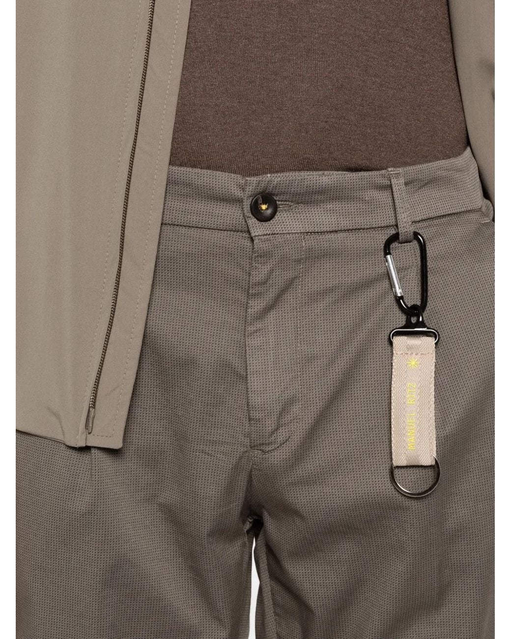 Manuel Ritz Twill Plooibroek in het Gray voor heren