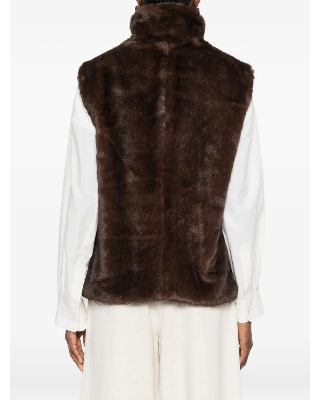 Viktoria Chan Brown Araki Zip Vest