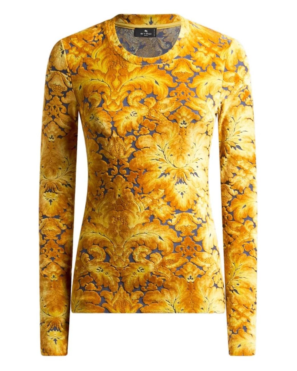 Etro Yellow Chenille Jacquard Top