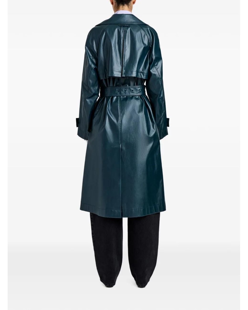 Proenza Schouler Blue Benedetta Belted Coat