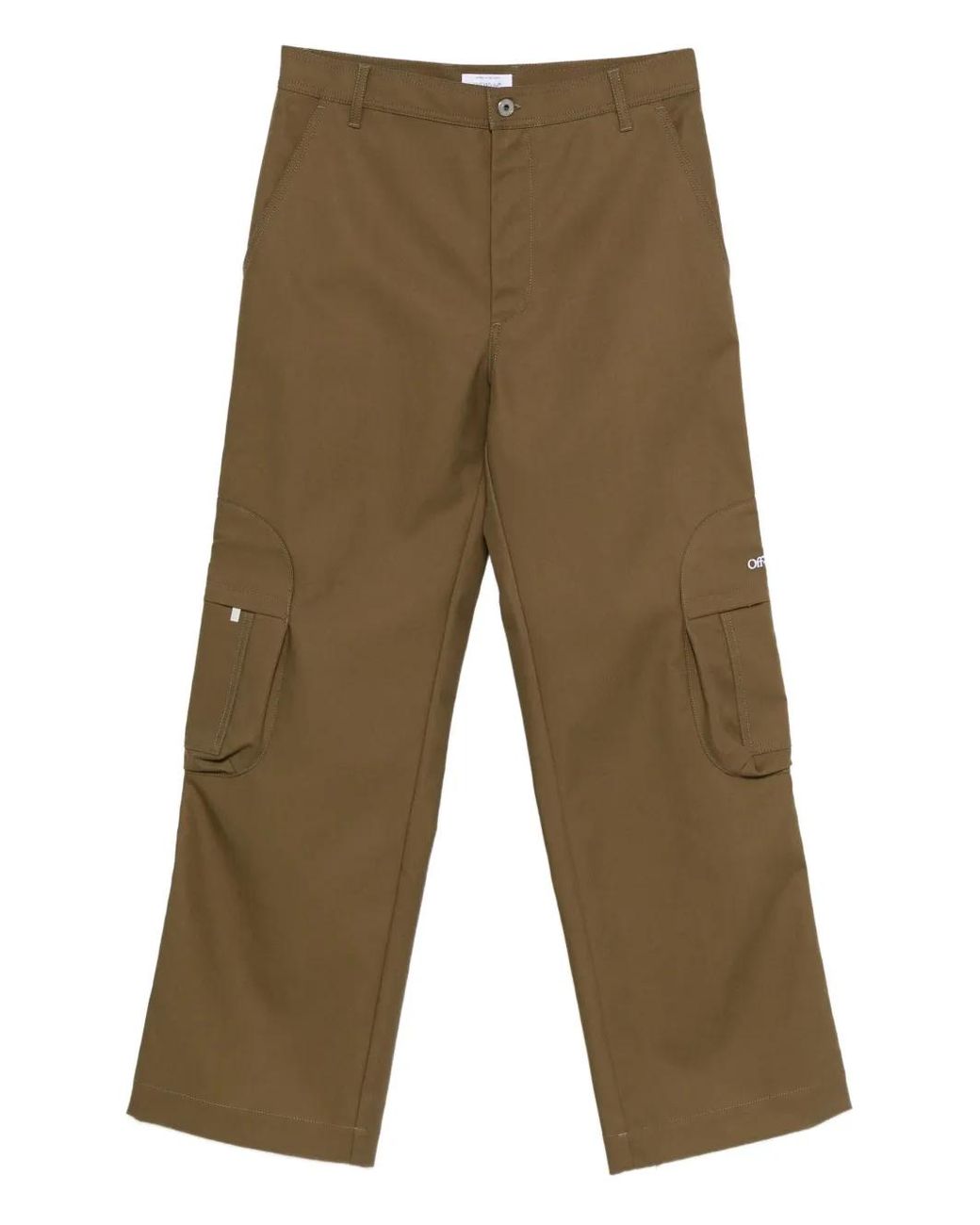 Off-White c/o Virgil Abloh Green Off 'Bookish' Cotton Round Pocket Cargo Pants for men