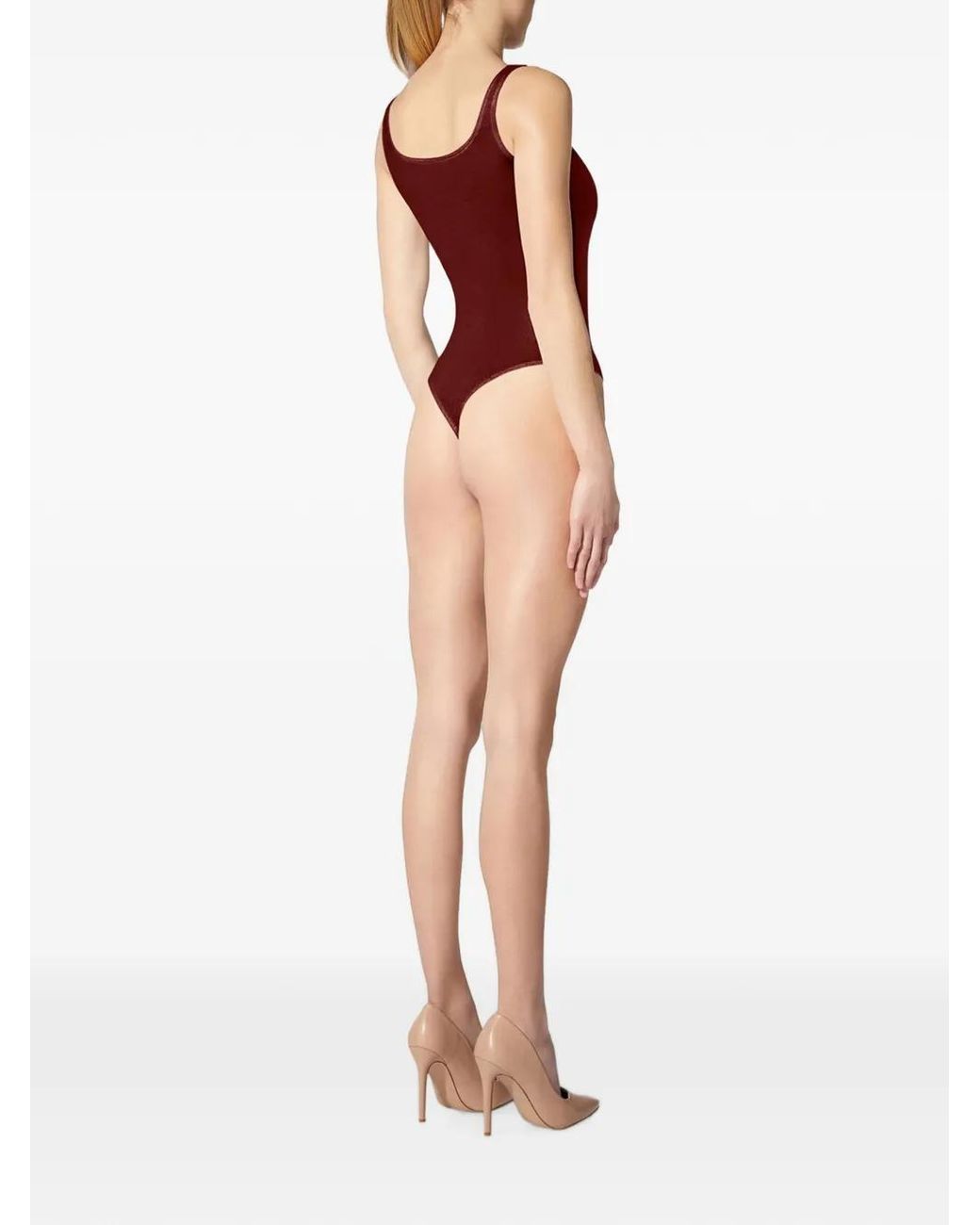 Wolford Red Jamaika Scoop-Neck Bodysuit