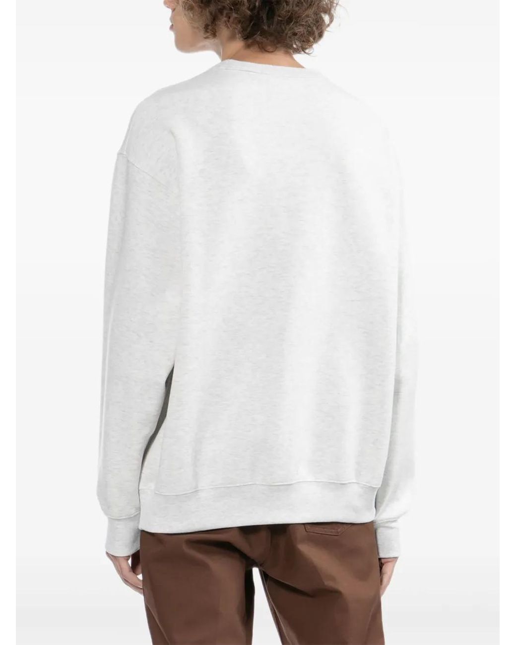 Chocoolate White Graphic-Print Sweatshirt for men