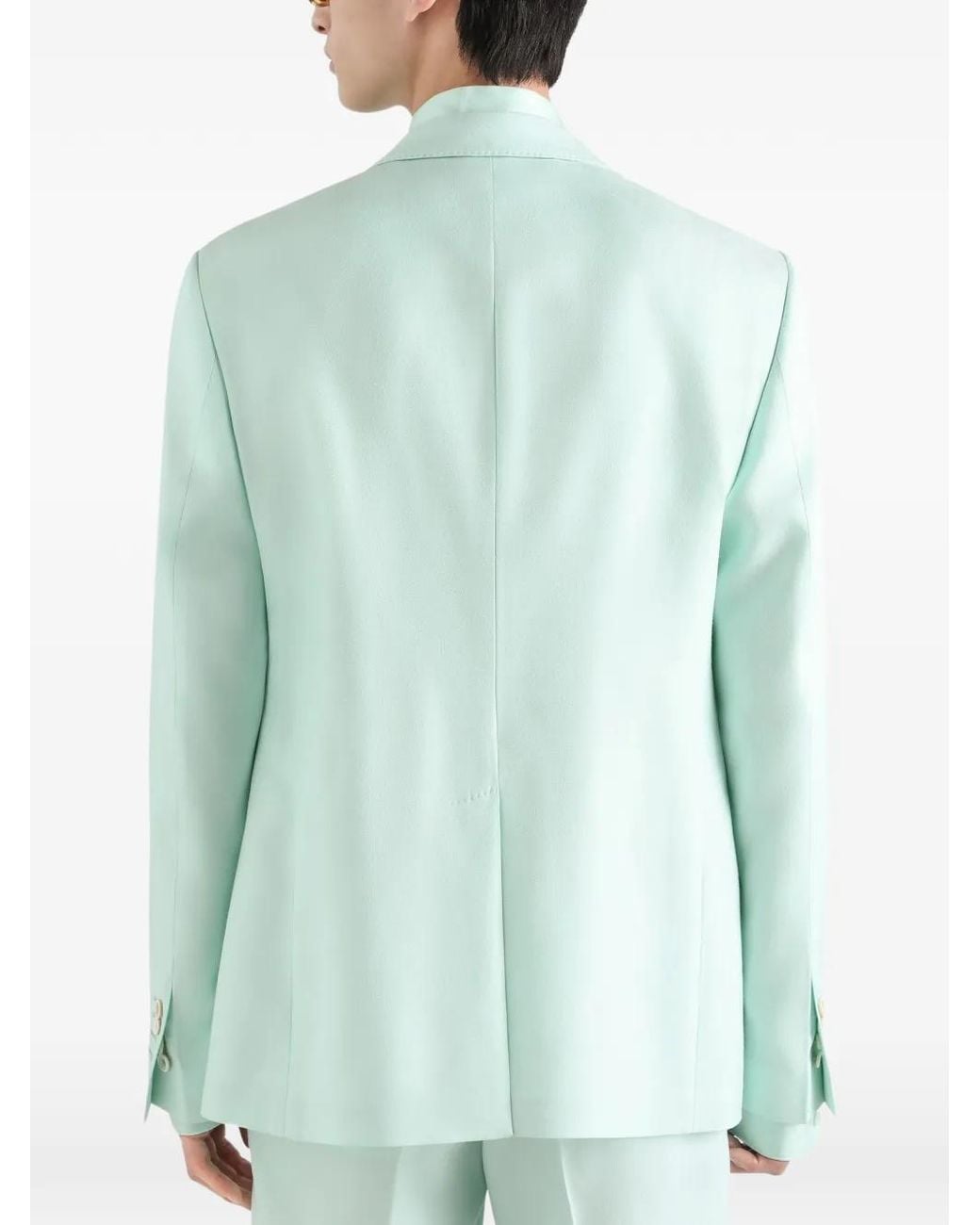 Dolce & Gabbana Green Sicilia Light Double-Breasted Viscose Jacket for men