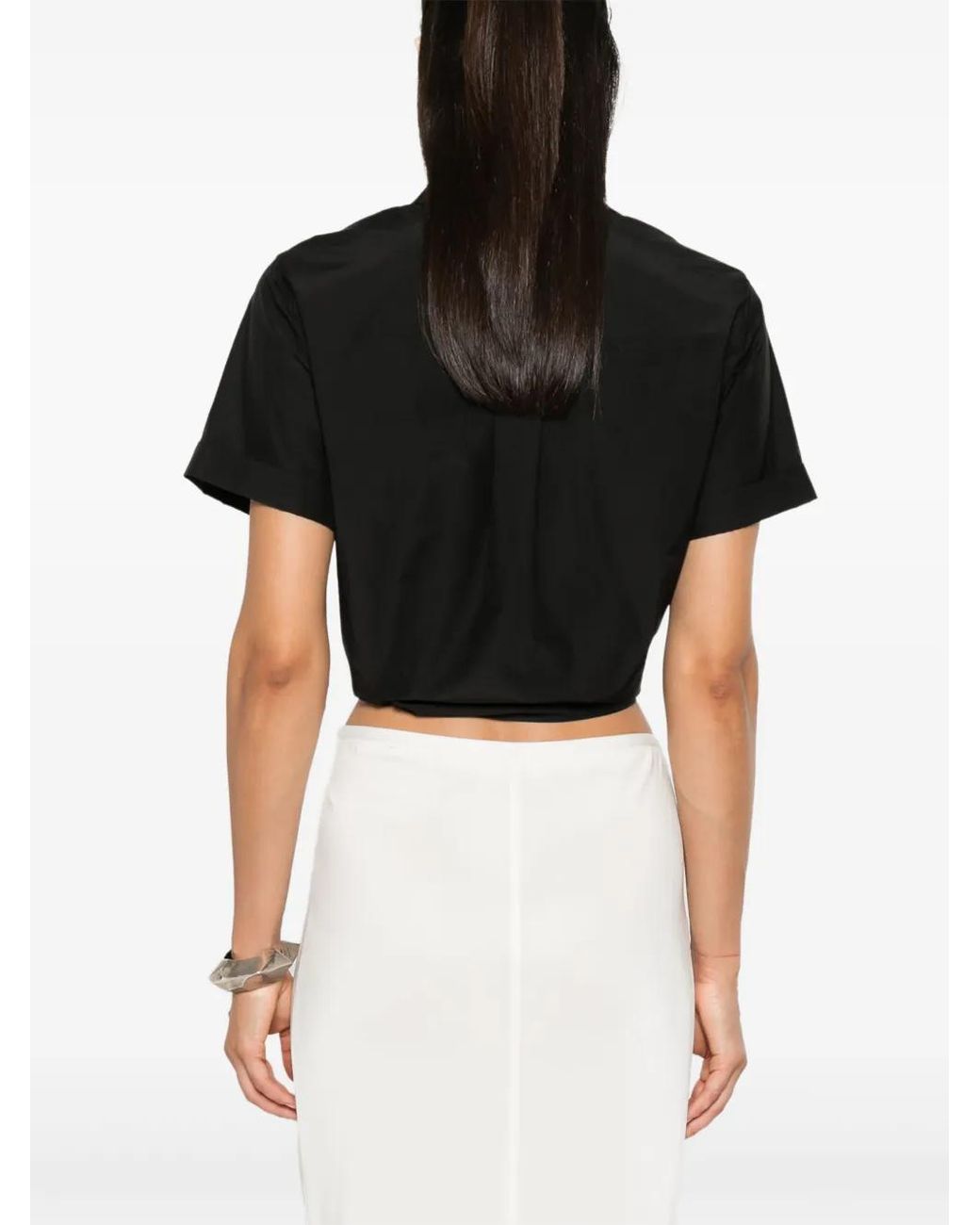 Theory Black Tied Shirt