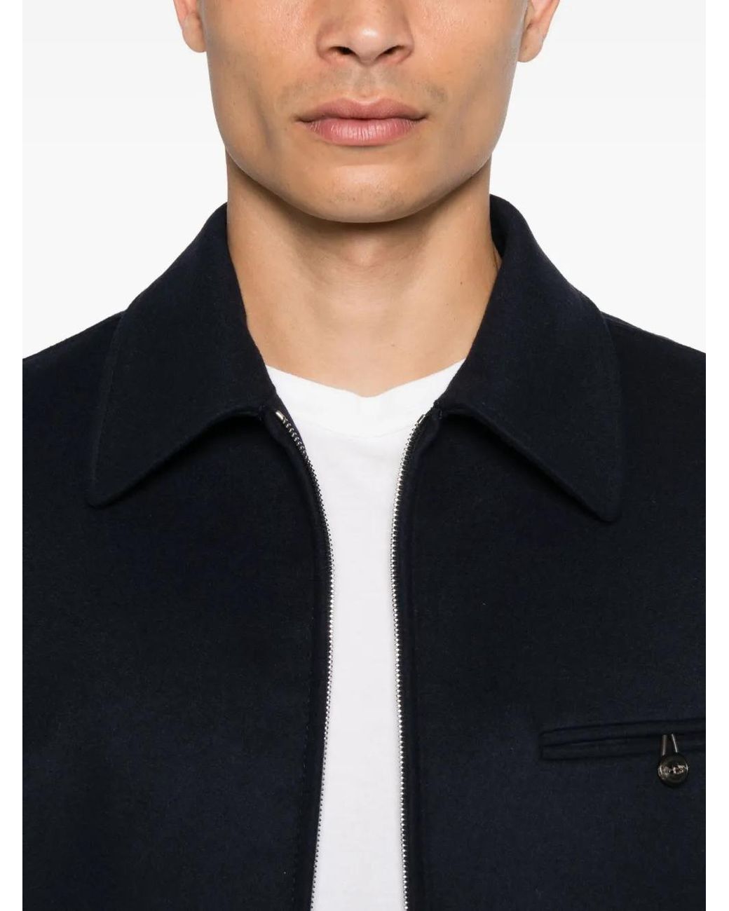 Incotex Blue Zip-Up Jacket for men