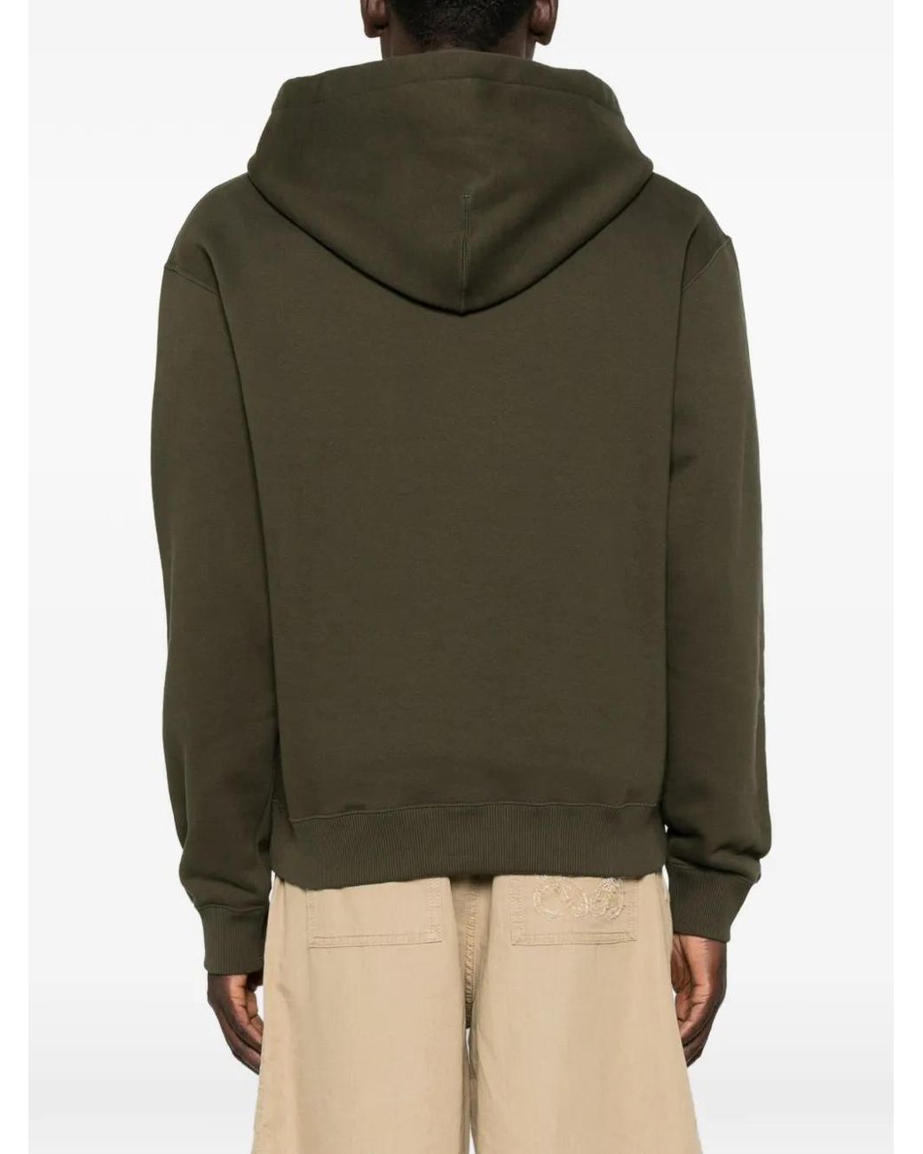 Jil Sander Green Hoodie À Logo Imprimé for men