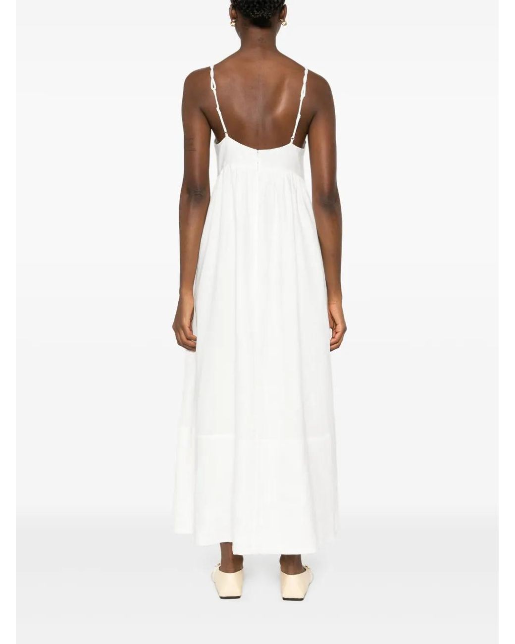 FARM Rio Coconut Tree-Embroidered Maxi Dress in White | Lyst