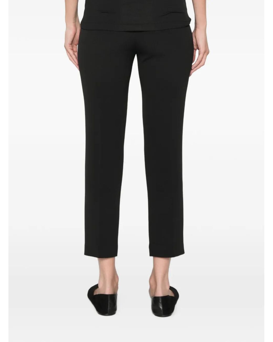 Brunello Cucinelli Black Pantalon Fuselé À Coupe Courte