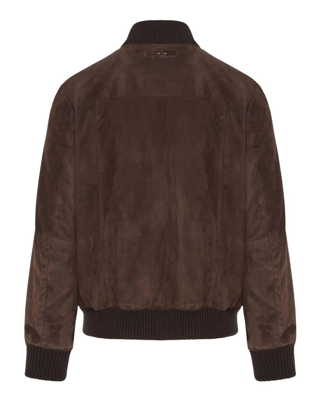 Paul & Shark Brown Suede Bomber Jacket for men